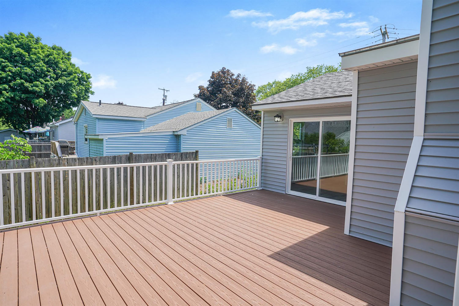 Composite deck installation Vermont Rivers Construction