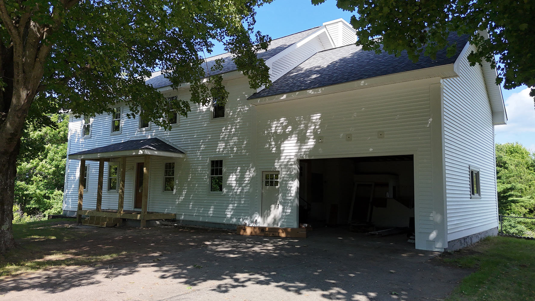 Completed second story addition Williston Vermont front view Rivers Construction