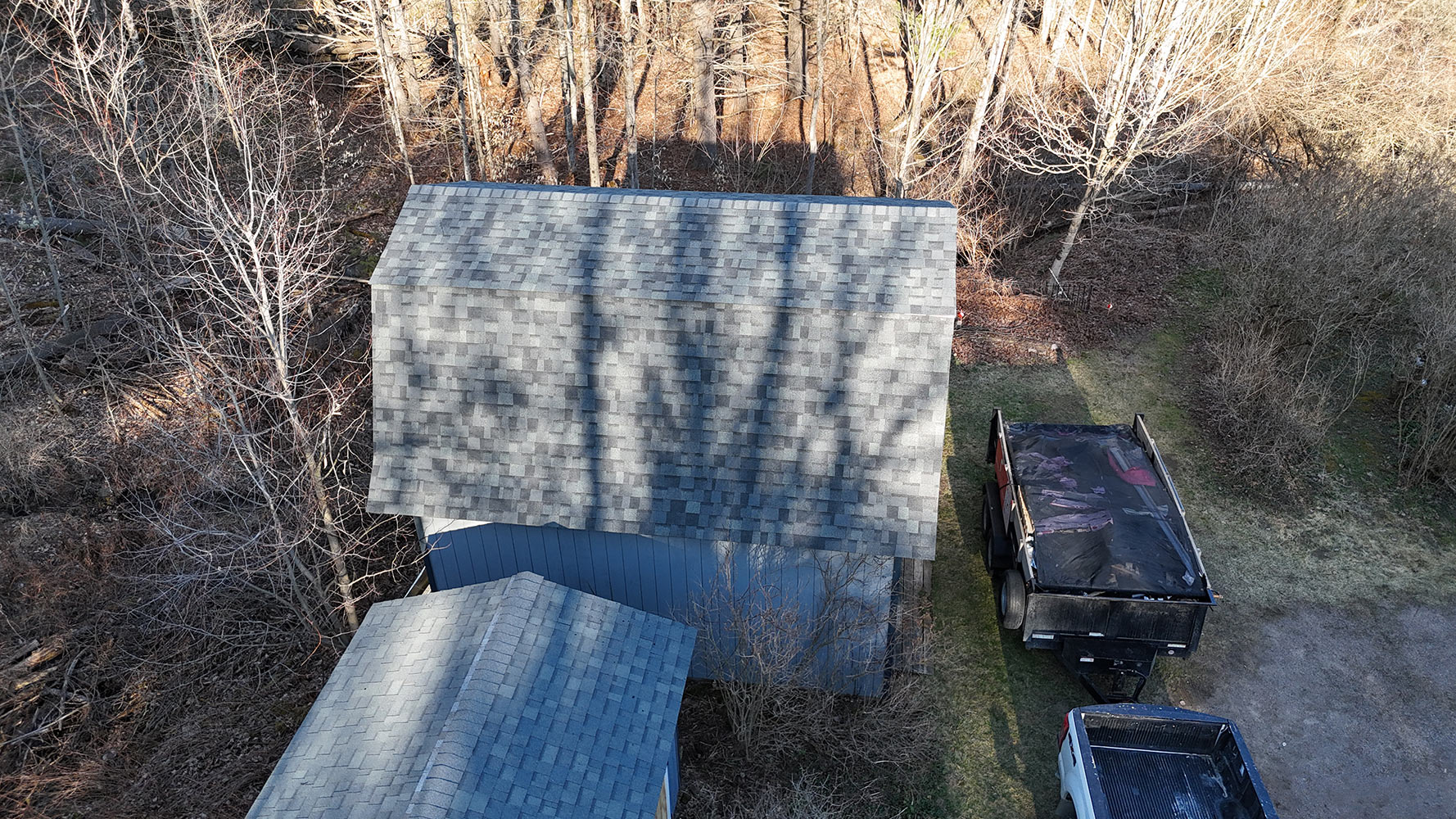 Shed and outbuilding roof replacement Essex Vermont — Owens Corning Duration aerial